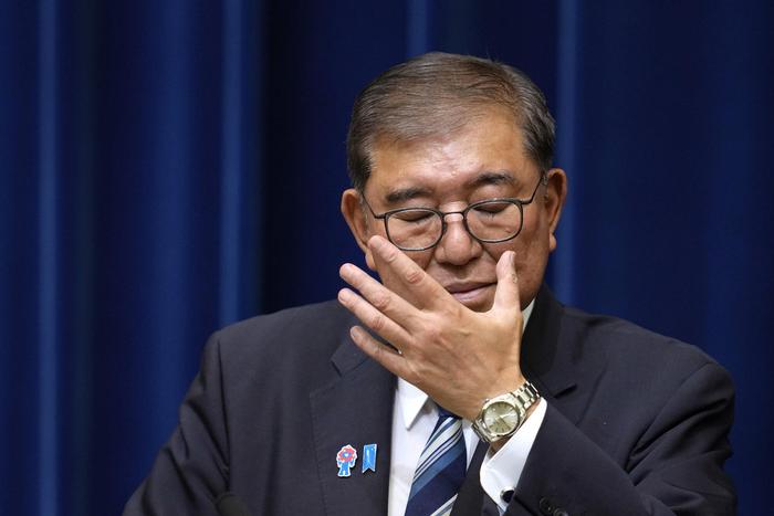 石破茂宣布辞职 图据视觉中国