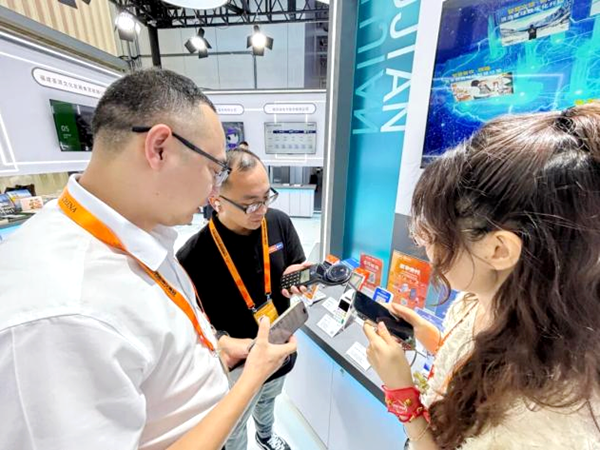 新大陆科技集团展位现场。受访者供图