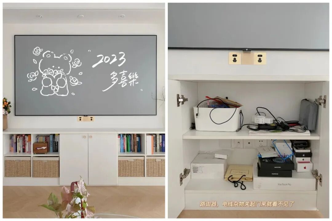 居家收纳一点通__阳台收纳柜子格子设计