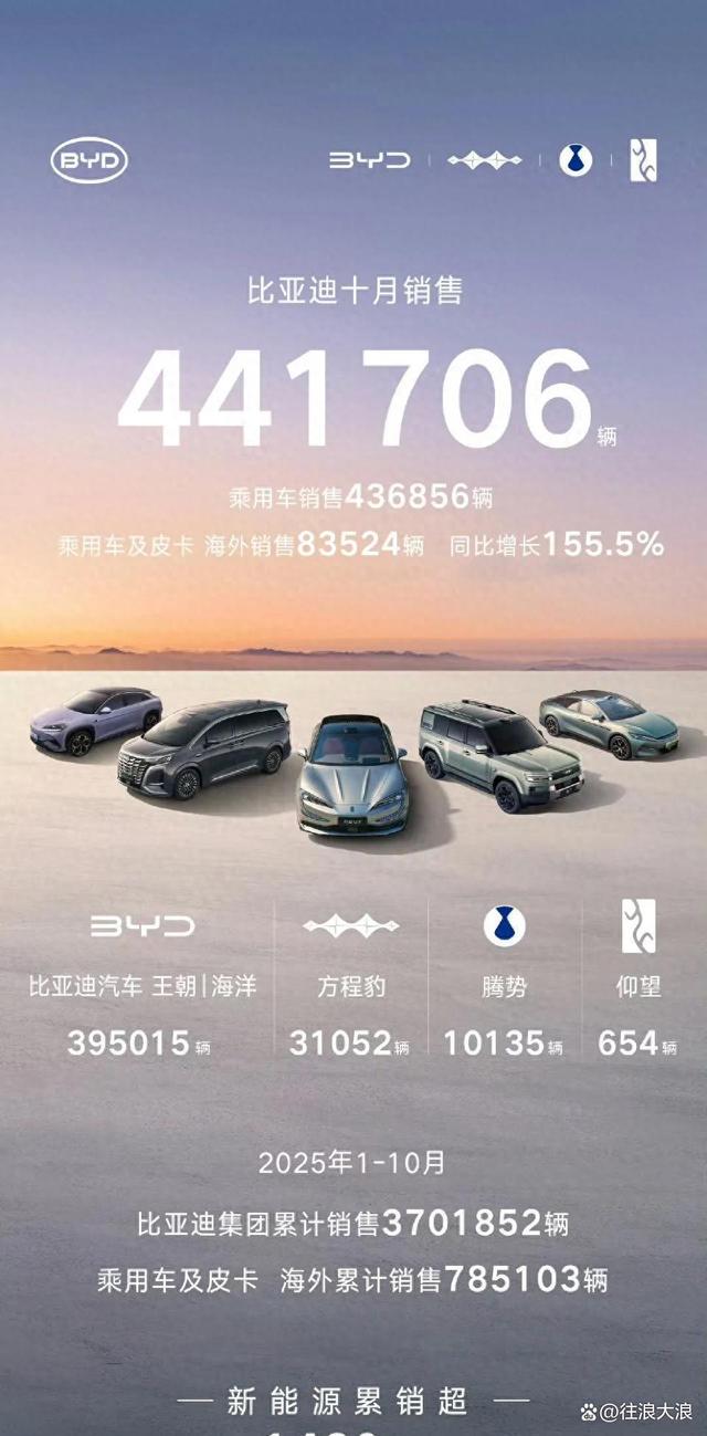 十月车市爆冷门：新能源狂飙不止，传统车企翻身逆袭！-有驾