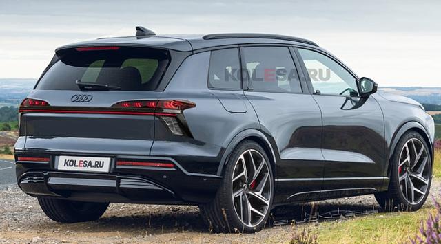 全新奥迪 Q9 渲染图曝光 4.0T V8+quattro 四驱,2026 同步 Q7 发布-有驾